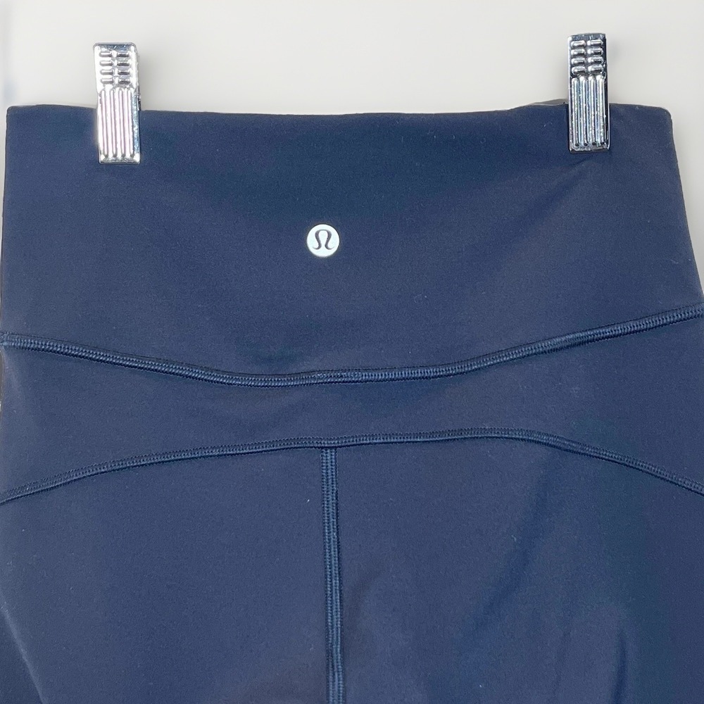 LULULEMON In Movement Crop Legging Everlux 19" Womens True Navy Gym Yoga Sz 4